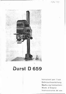 Durst D 659 Duomat manual. Camera Instructions.